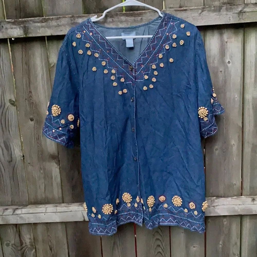 Liz & Me decorated top sz. 1X 18/20